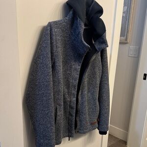 Gray Fleece Zip-Up Jacket